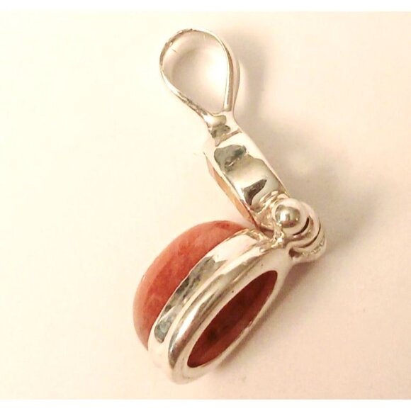 Sunstone and Citrine Sterling Silver hinged Pendant (1604) - Picture 6 of 6